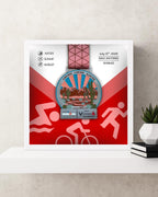 Personalized Triathlon Medal Display Frame