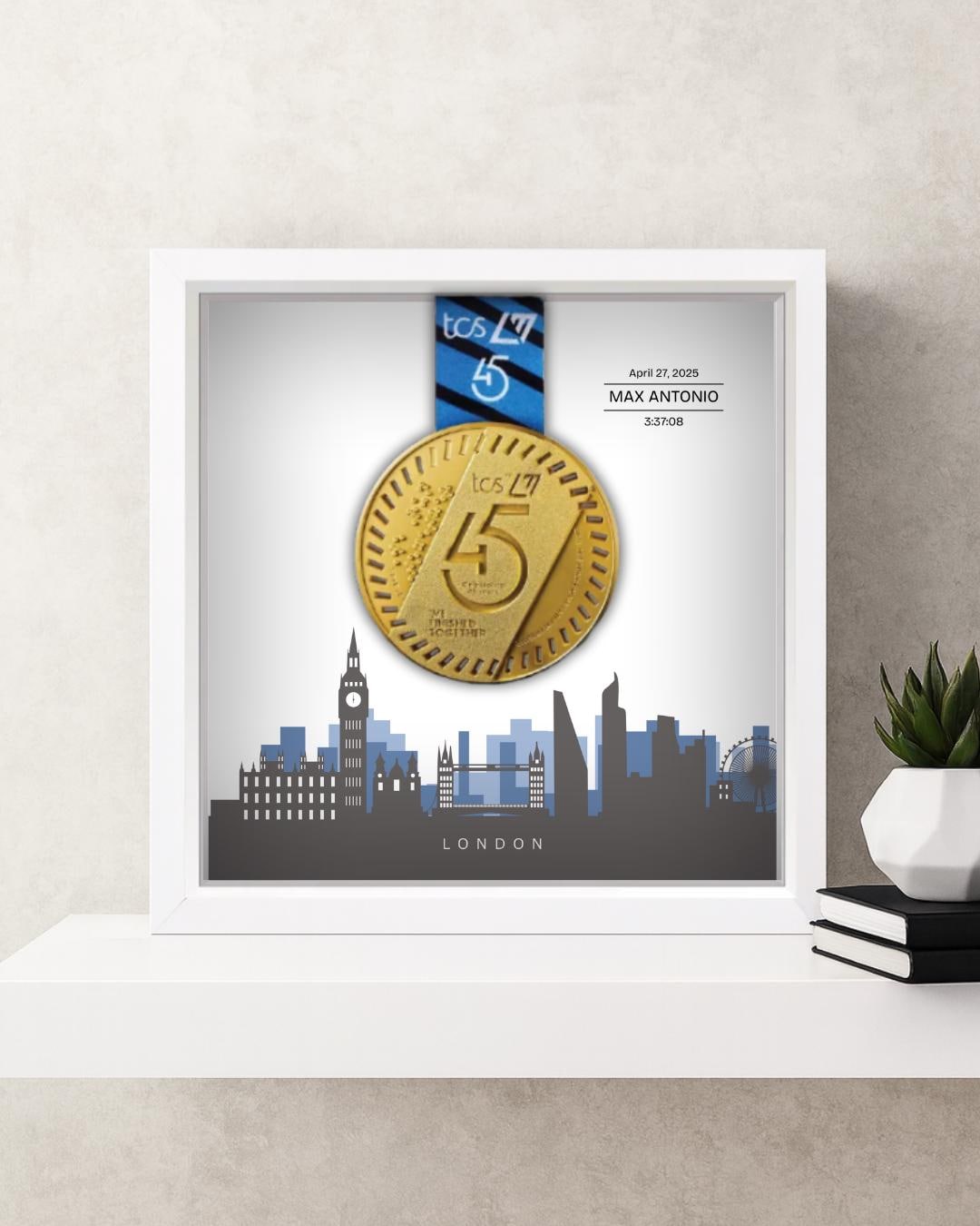 London Marathon Personalized Medal Frame (Skyline)