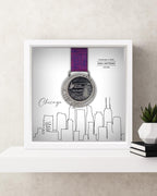 Chicago Marathon Personalized Medal Frame (Skyline)