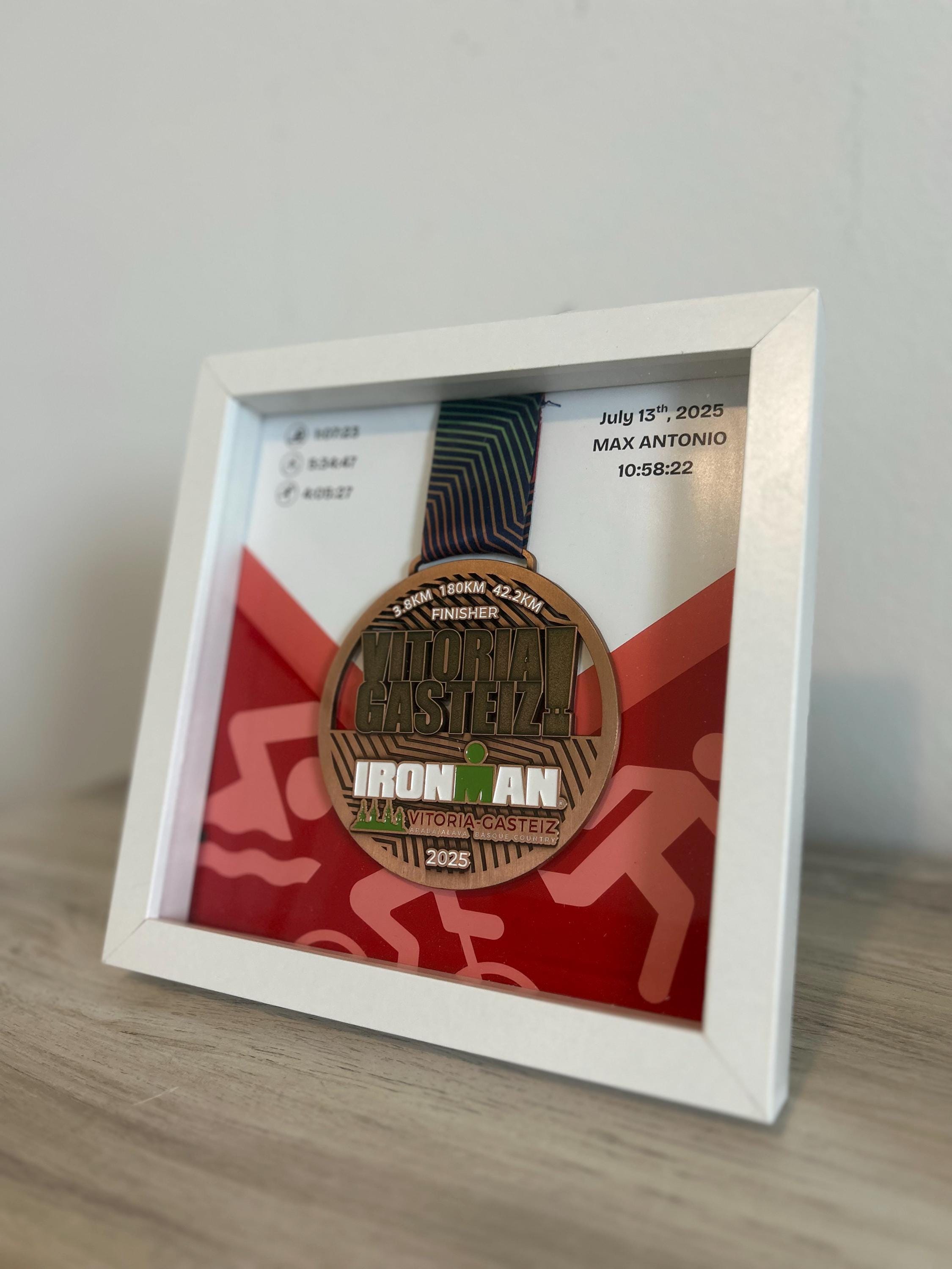 Personalized Ironman / Ironman 70.3 Triathlon Medal Display Frame
