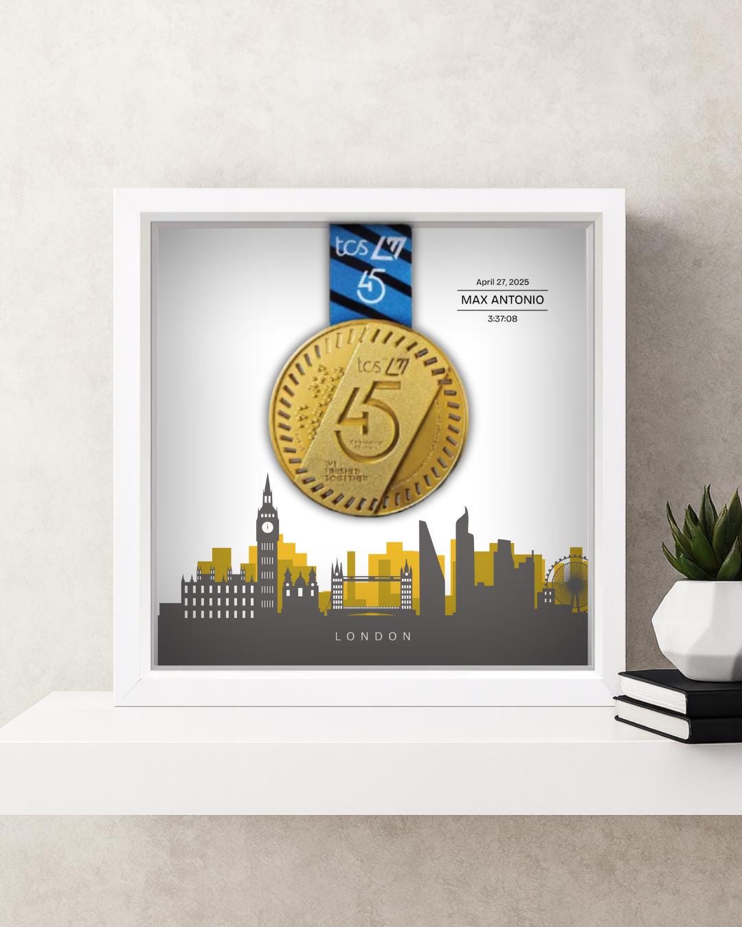 London Marathon Personalized Medal Frame (Skyline)