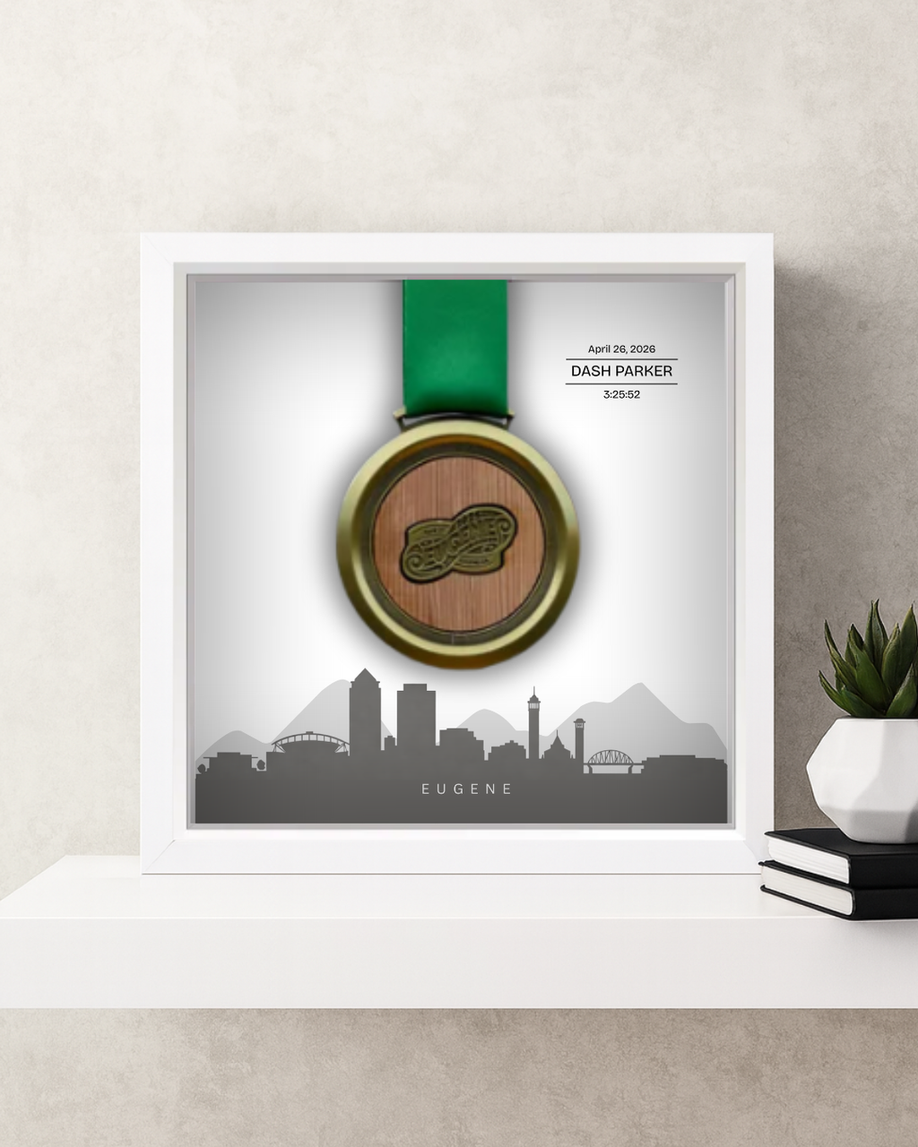 Eugene Marathon Personalized Medal Frame (Skyline)