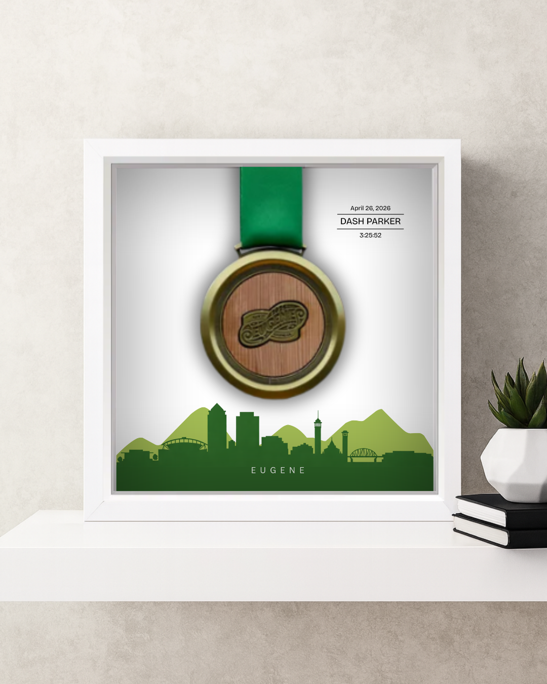 Eugene Marathon Personalized Medal Frame (Skyline)