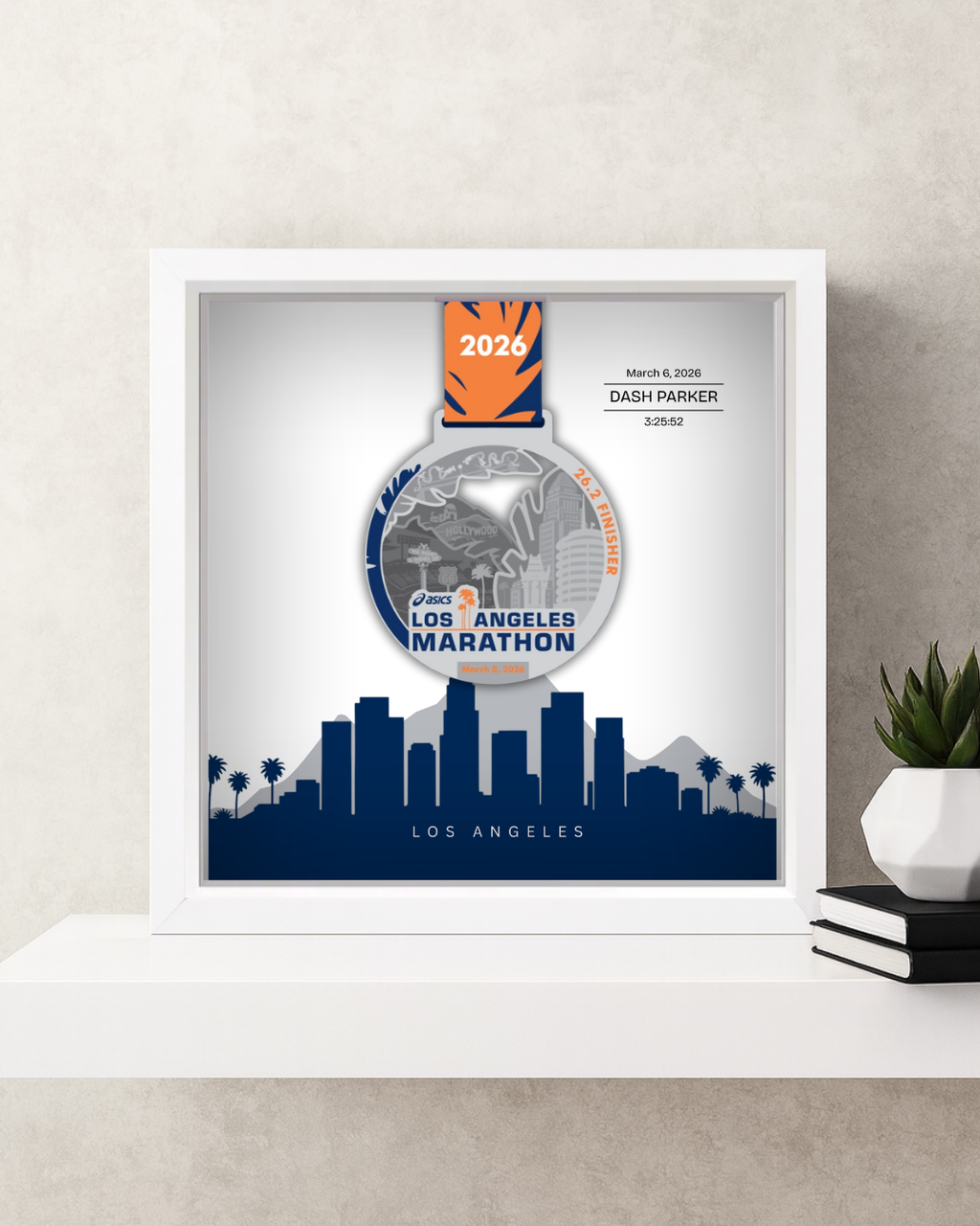 Los Angeles Marathon Personalized Medal Frame (Skyline)
