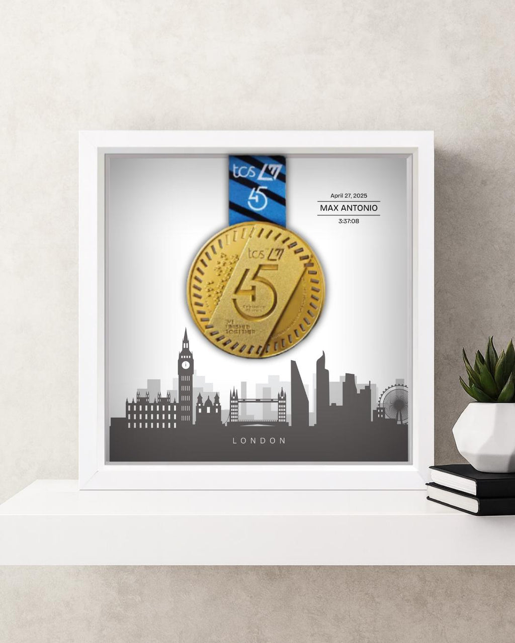 London Marathon Personalized Medal Frame (Skyline)