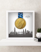 London Marathon Personalized Medal Frame (Script)