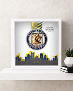 Boston Marathon Personalized Medal Frame (Script)