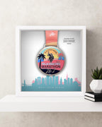 Palm Beaches Marathon Personalized Medal Frame (Skyline)