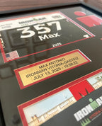 Personalized Ironman Triathlon Medal Display Frame: Medal, Race Bib, & Photo